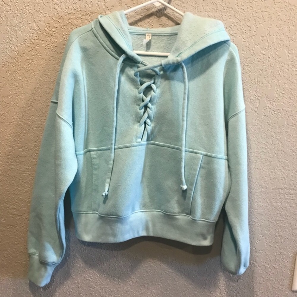 Free People Active Lace Up Sweater Size XS
